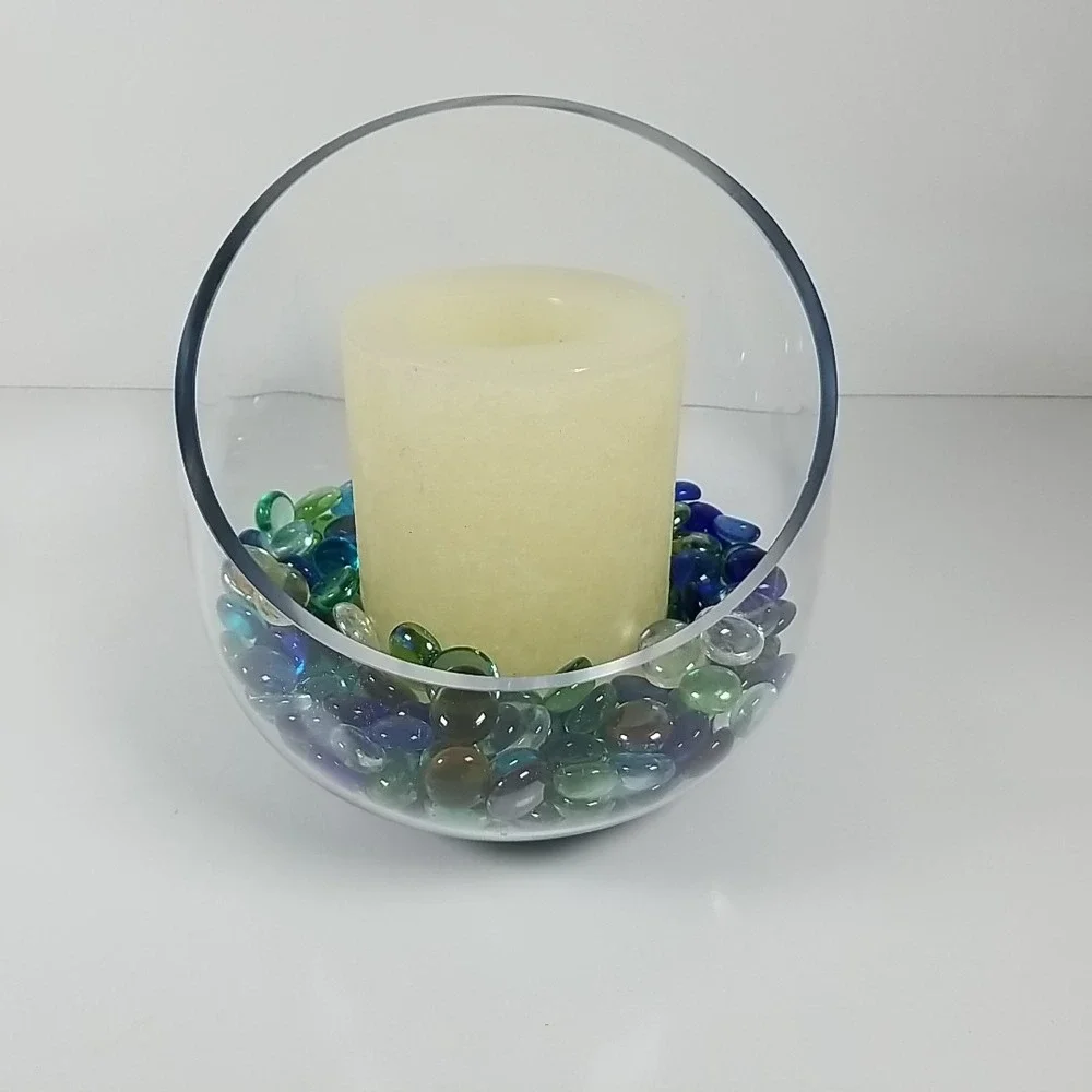 Heavy Clear Glass Cylinder Vase Bowl Planter Terrarium Candle Holder 8